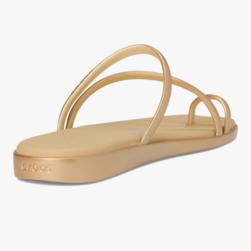 NWT Crocs Miami Toe Loop Women's Sandals - Gold Size 7 - Picture 5 of 10